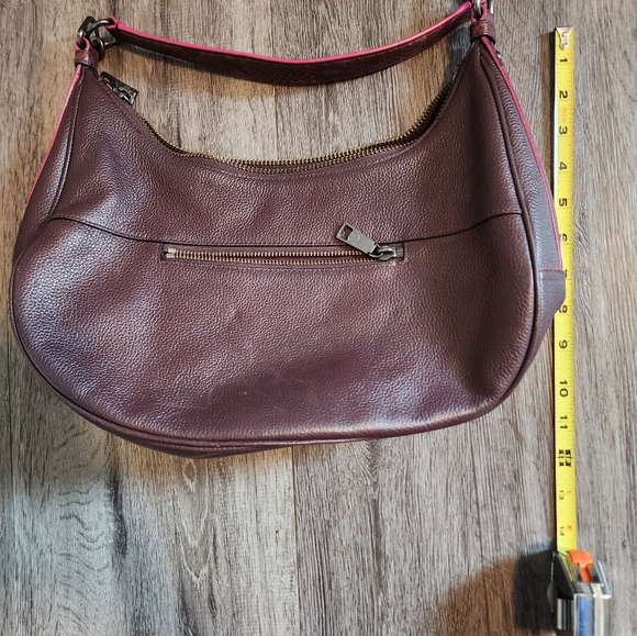 Dark Burgundy Leather Coach Purse - Picture 2 of 6
